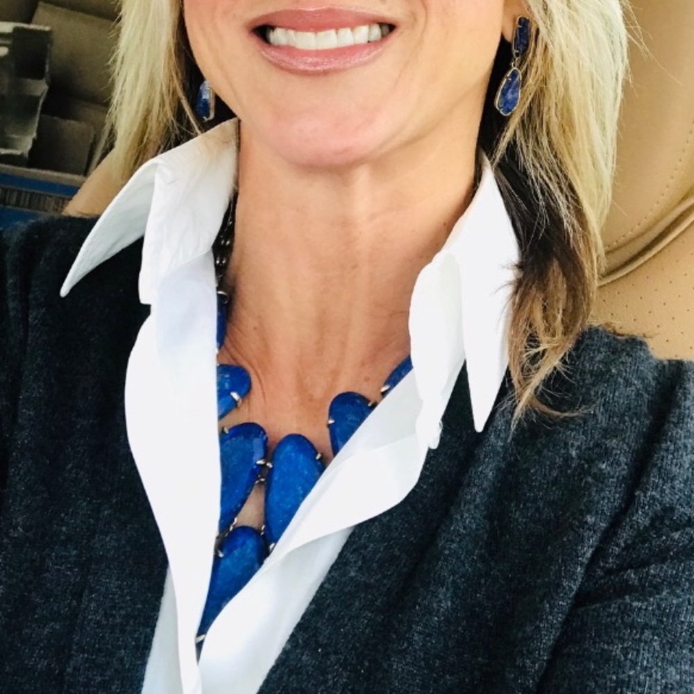 CHANEL Cashmere Sweater w/Detachable Shirt